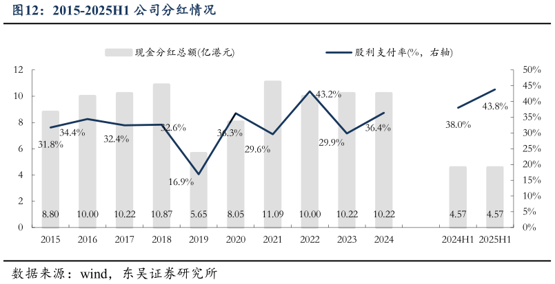 如何解释2015-2025H1 公司分红情况