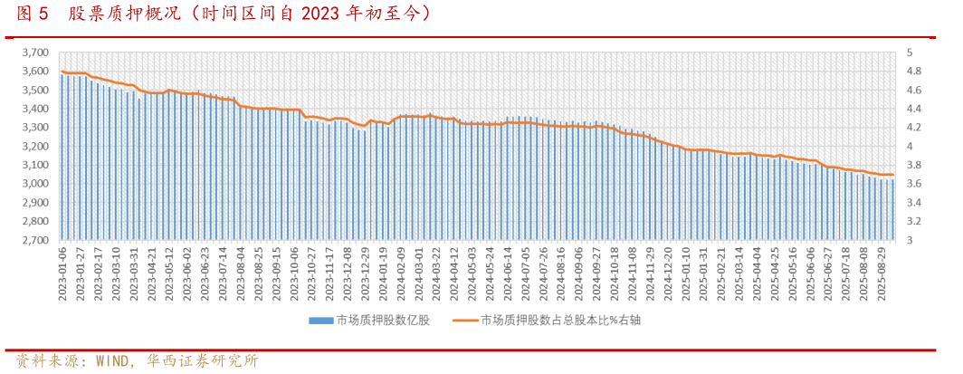 怎样理解股票质押概况（时间区间自 2023 年初至今）