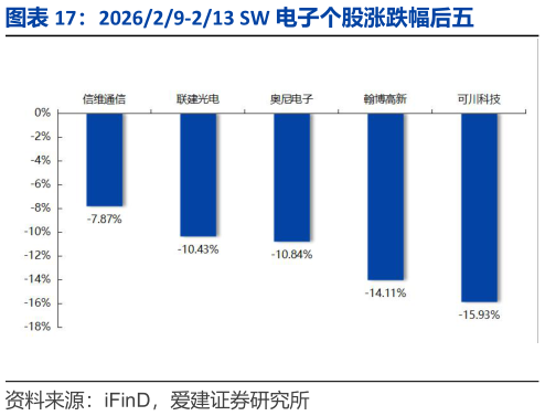 请问一下202629-213 SW 电子个股涨跌幅后五