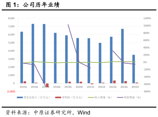 各位网友请教一下公司历年业绩