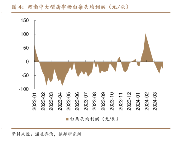 各位网友请教一下河南中大型屠宰场白条头均利润（元头）?