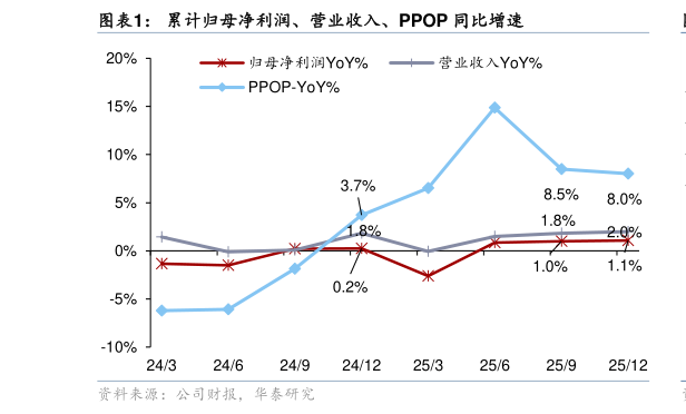 如何了解累计归母净利润、营业收入、PPOP 同比增速