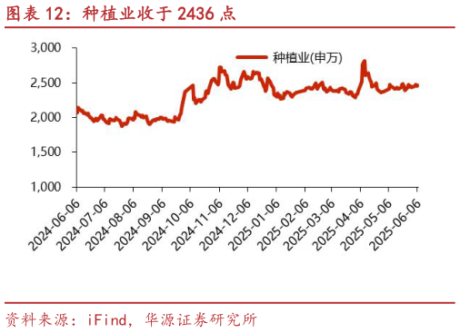 如何看待种植业收于 2436 点?
