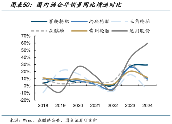 咨询大家国内胎企年销量同比增速对比