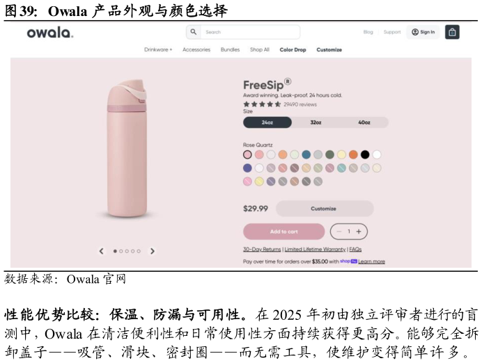 咨询大家Owala 产品外观与颜色选择?