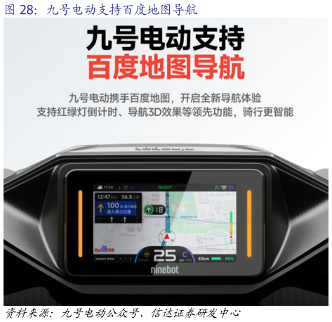 如何了解九号电动支持百度地图导航