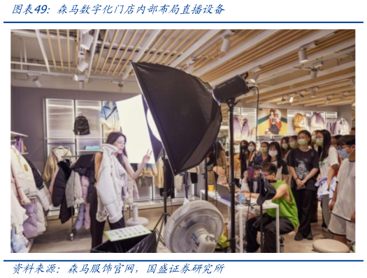 如何了解森马数字化门店内部布局直播设备