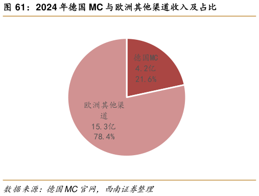 想关注一下2024 年德国 MC 与欧洲其他渠道收入及占比