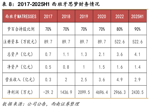 想问下各位网友2017-2025H1 西班牙思梦财务情况