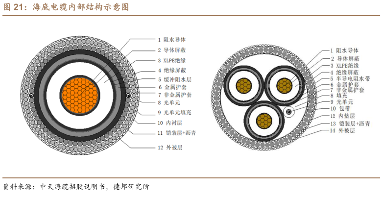 想关注一下海底电缆内部结构示意图?