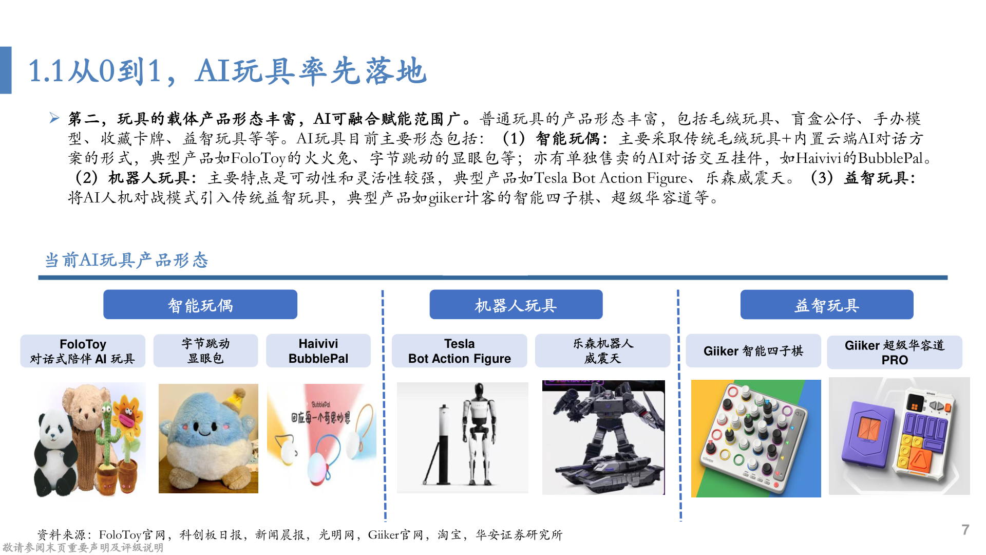 你知道1.1从0到1，AI玩具率先落地