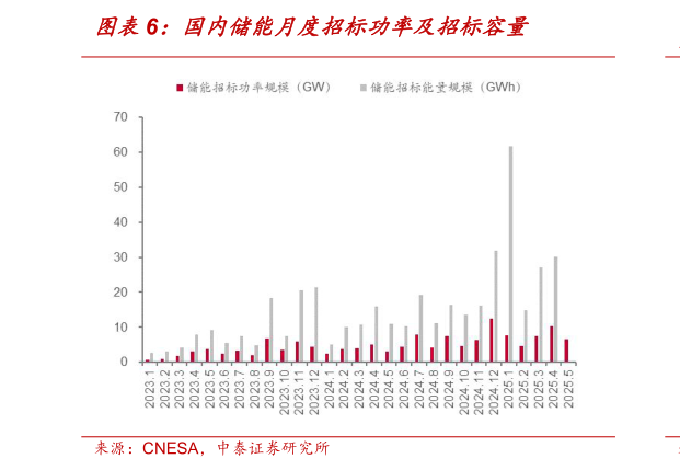 我想了解一下国内储能月度招标功率及招标容量