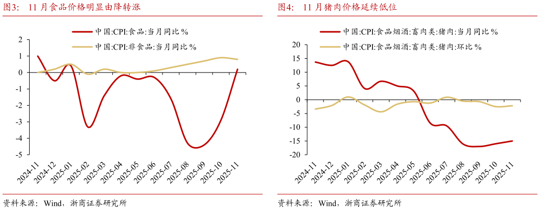 如何了解11 月食品价格明显由降转涨