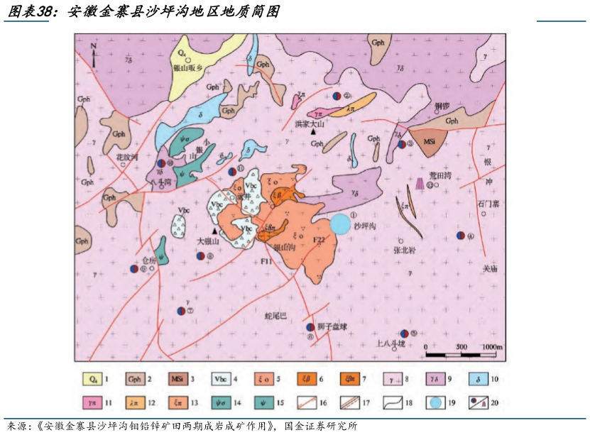 谁能回答安徽金寨县沙坪沟地区地质简图
