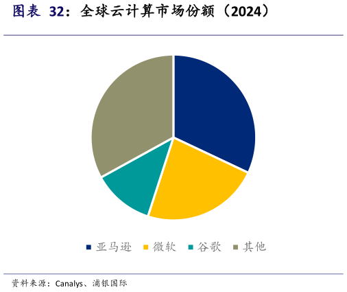 我想了解一下全球云计算市场份额（2024）