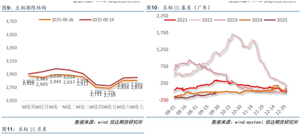 怎样理解豆粕期限结构豆粕 01 基差(广东)?