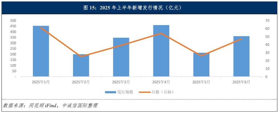 如何才能2025 年上半年新增发行情况（亿元）