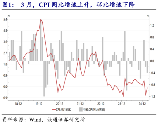 如何看待3 月，CPI 同比增速上升，环比增速下降