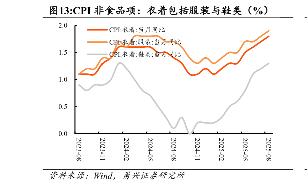 怎样理解CPI 非食品项：衣着包括服装与鞋类（%）