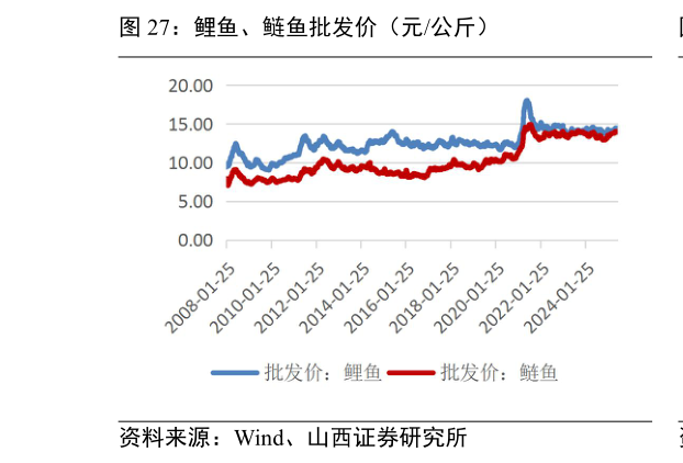 我想了解一下鲤鱼、鲢鱼批发价（元公斤）?