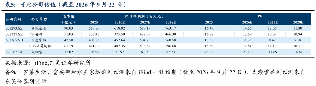 如何解释可比公司估值（截至 2026 年 9 月 22 日）