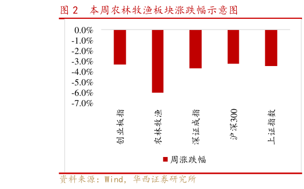 怎样理解本周农林牧渔板块涨跌幅示意图?