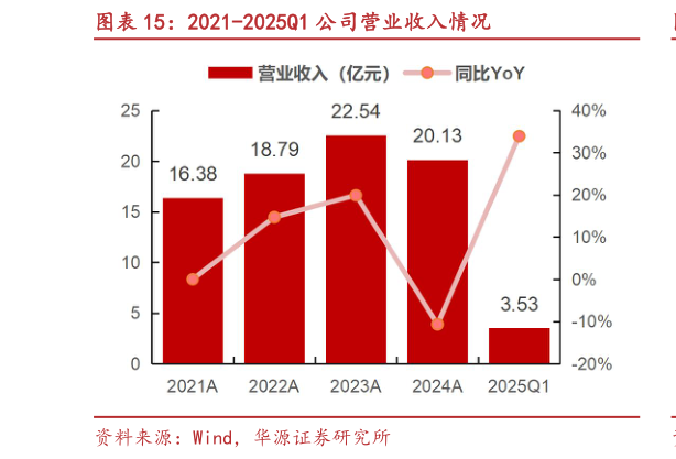 如何才能2021-2025Q1 公司营业收入情况
