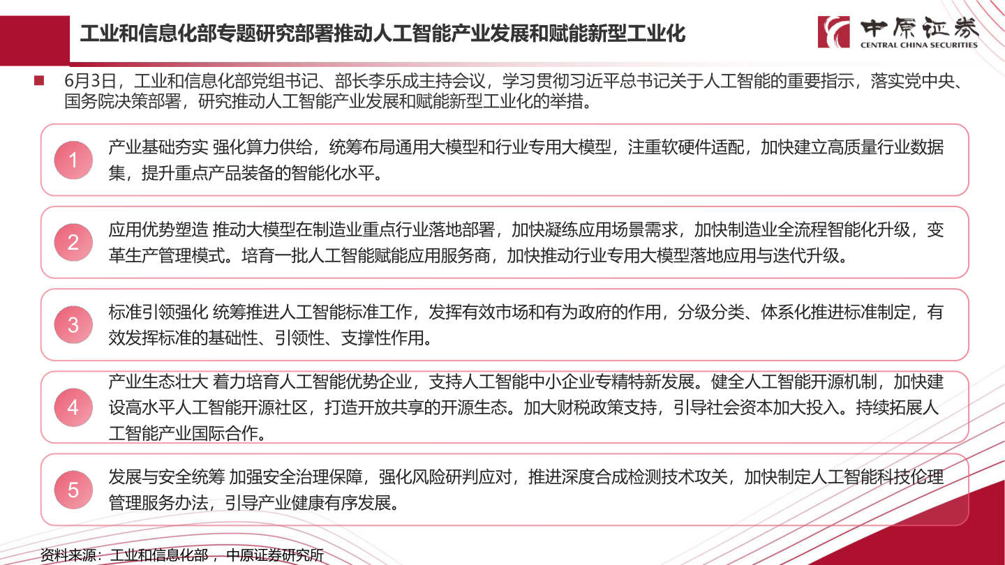 如何解释工业和信息化部专题研究部署推动人工智能产业发展和赋能新型工业化