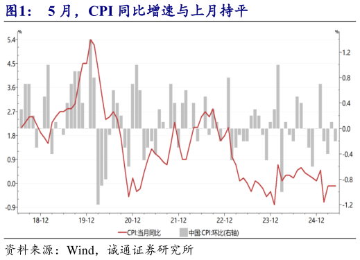 想问下各位网友5 月，CPI 同比增速与上月持平
