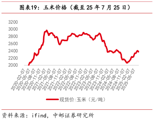 咨询下各位玉米价格（截至 25 年 7 月 25 日）?
