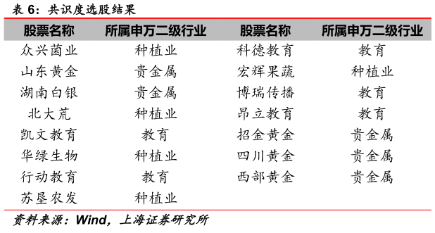 如何解释共识度选股结果?