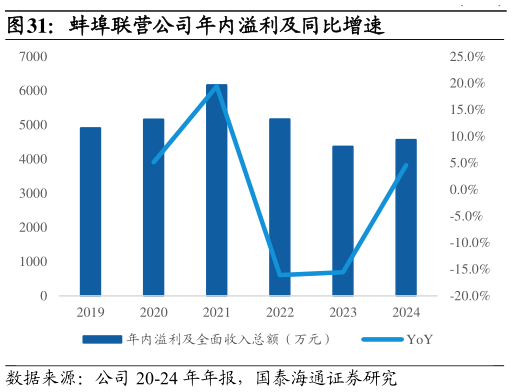 如何了解蚌埠联营公司年内溢利及同比增速