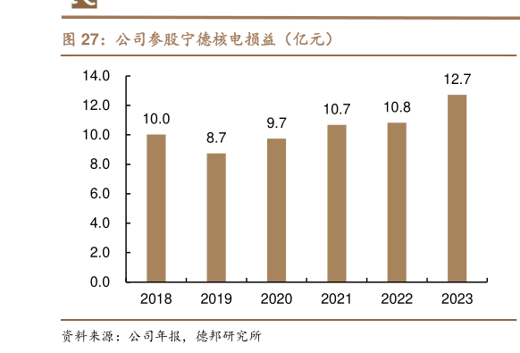 一起讨论下公司参股宁德核电损益（亿元）?