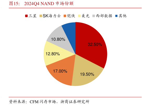 如何了解2024Q4 NAND 市场份额