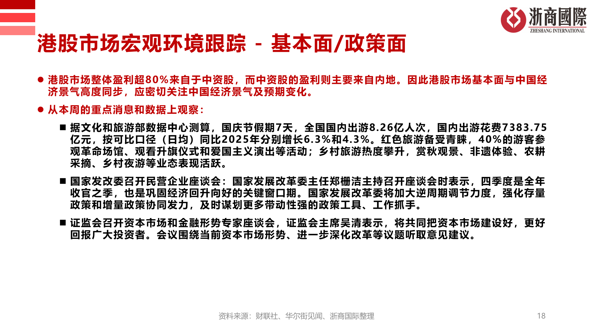 如何看待港股市场宏观环境跟踪 - 基本面/政策面