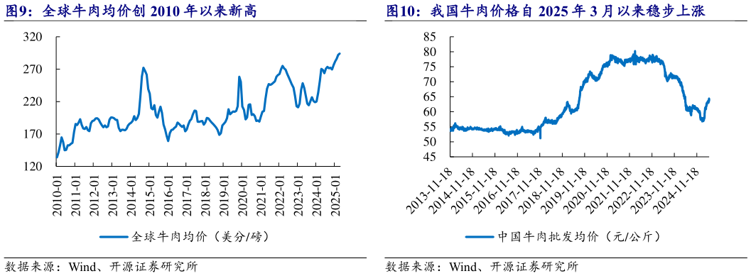 如何解释我国牛肉价格自 2025 年 3 月以来稳步上涨