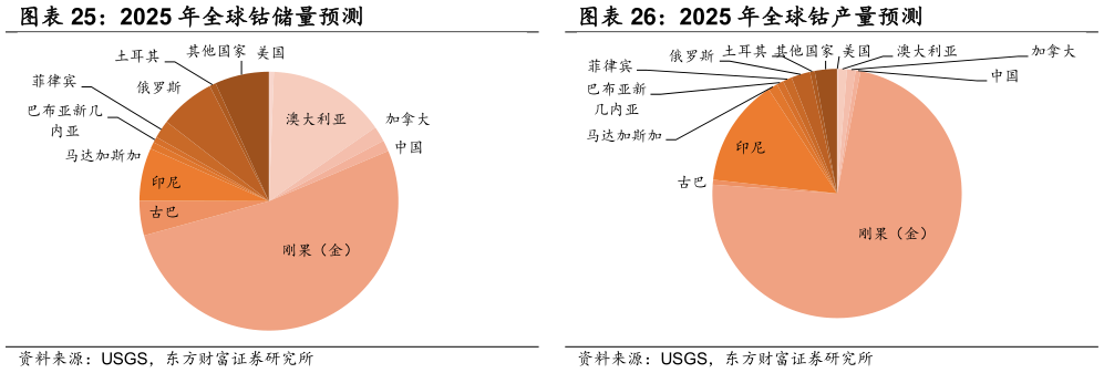 怎样理解2025 年全球钴储量预测 2025 年全球钴产量预测