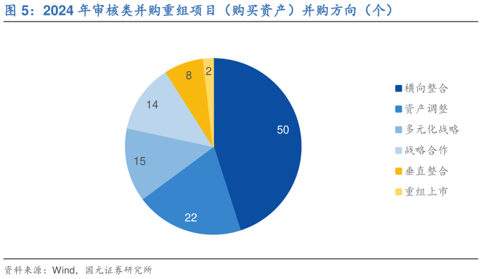 谁知道2024 年审核类并购重组项目（购买资产）并购方向（个）