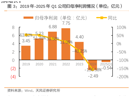 如何看待2019 年-2025 年 Q1 公司归母净利润情况（单位：亿元）