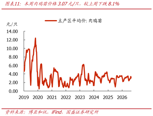 如何了解本周肉鸡苗价格3.07元只，较上周下跌8.1%