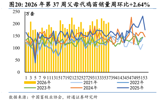 如何了解2026 年第 37 周父母代鸡苗销量周环比2.64%
