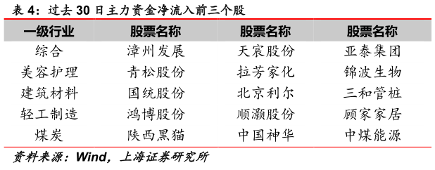 如何才能过去 30 日主力资金净流入前三个股