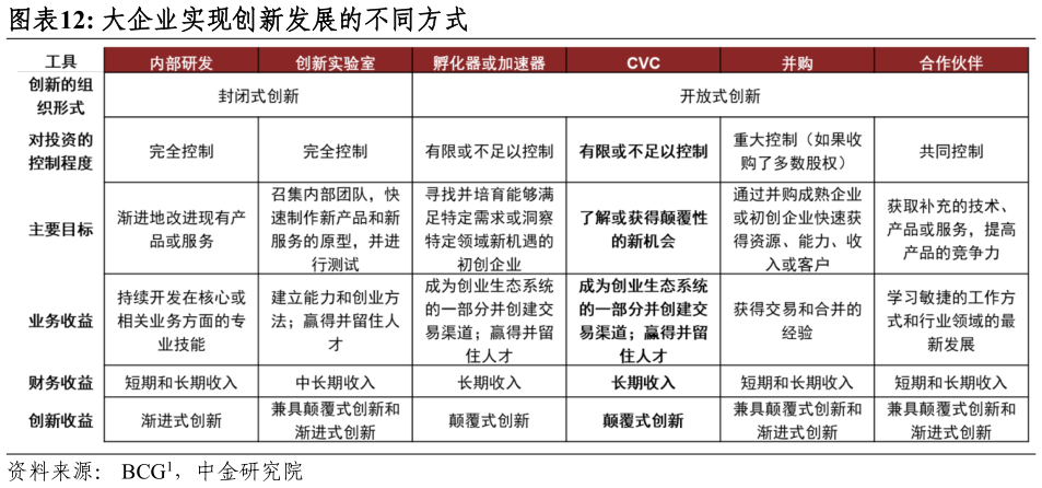 各位网友请教一下大企业实现创新发展的不同方式?