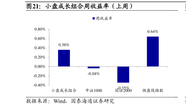 我想了解一下小盘成长组合周收益率（上周）