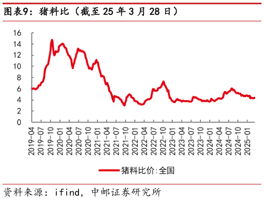 我想了解一下猪料比(截至 25 年 3 月 28 日)?