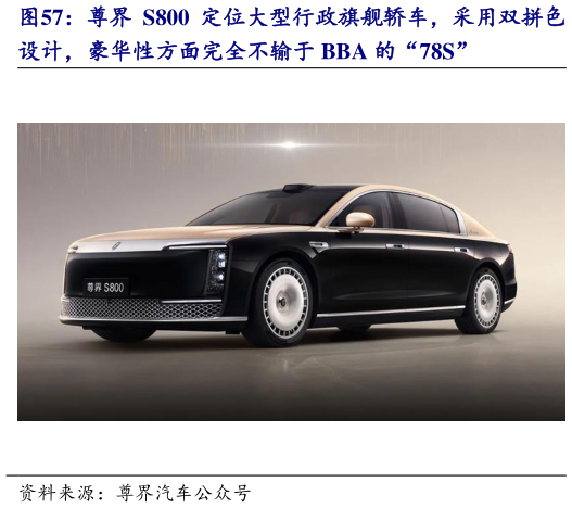 一起讨论下尊界 S800 定位大型行政旗舰轿车，采用双拼色