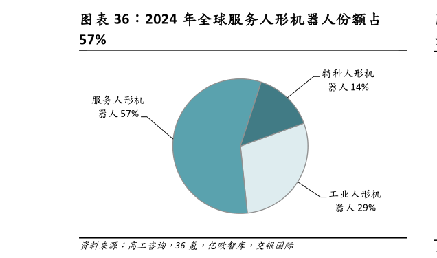 谁知道2024 年全球服务人形机器人份额占?