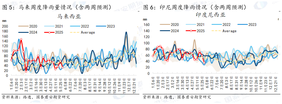 请问一下印尼周度降雨情况（含两周预测）