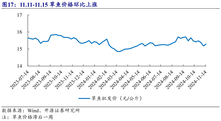 如何看待11.11-11.15 草鱼价格环比上涨?