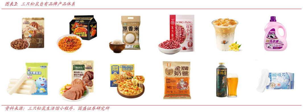 各位网友请教一下三只松鼠自有品牌产品体系